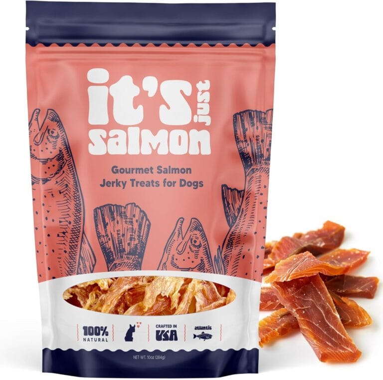 It's Just Salmon Gourmet Dog Treats, 100% Natural, Atlantic Salmon Jerky, 10oz
