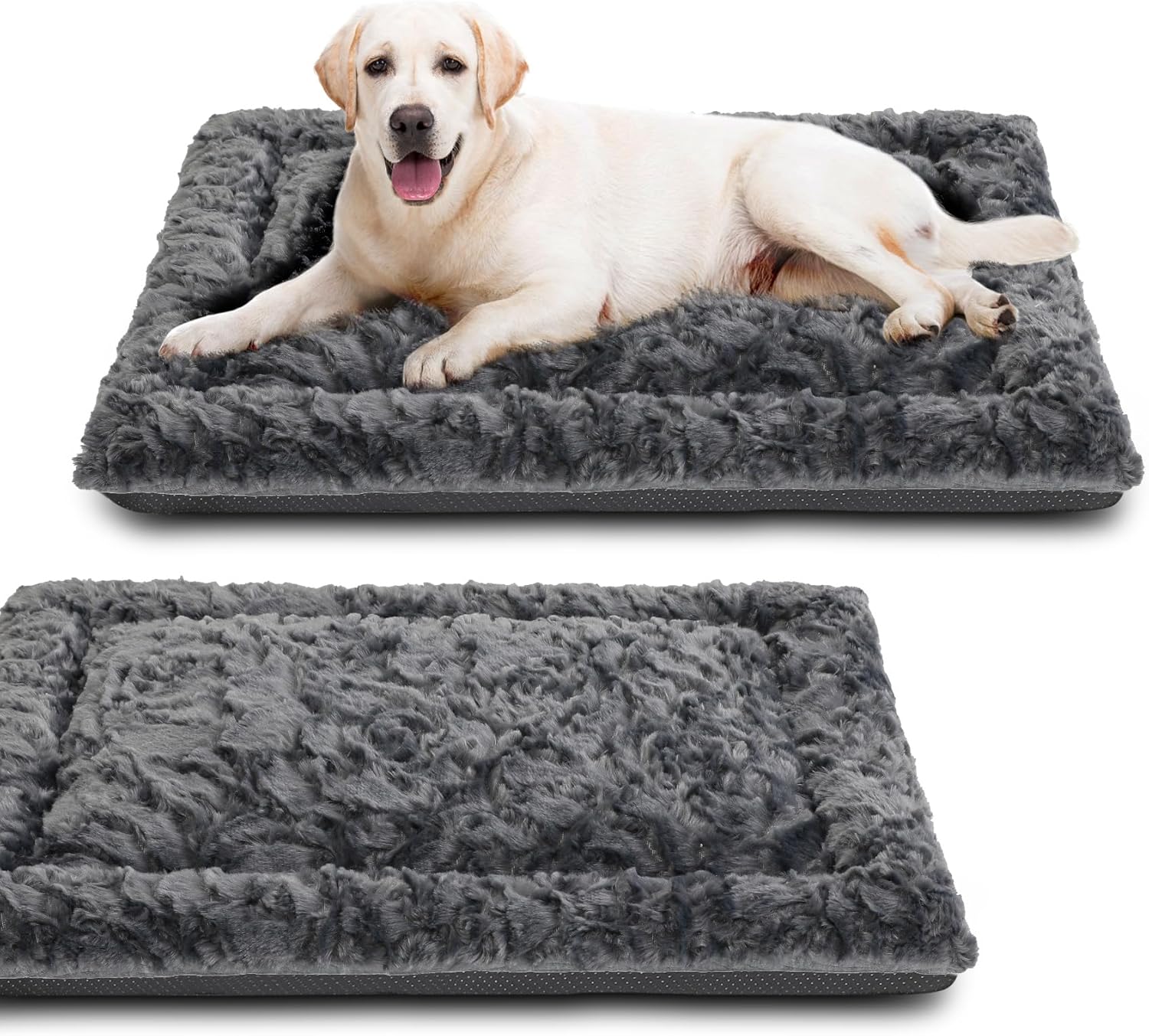 2 Pack Dog Bed for Large Medium Small Dogs,Reversible Rectangle Dog Bed,Washable Orthopedic Durable Sofa Bed for Pet Sleeping Puppy Cat-L-Grey 2 Pack Dog Bed for Large Medium Small Dogs,Reversible Rectangle Dog Bed,Washable Orthopedic Durable Sofa Bed for Pet Sleeping Puppy Cat-L-Grey