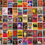 WOONKIT 60 PC Vintage Rock Band Posters, 70s 80s 90s Retro Concert Prints, Bedroom Wall Art, Album Cover Collage, 4x6 Inch (Set of 60)