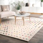 nuLOOM Dorie Polka Dot 3x5 Accent Rug for Living Room Bedroom Dining Room Entryway Kitchen, Multicolor/Ivory