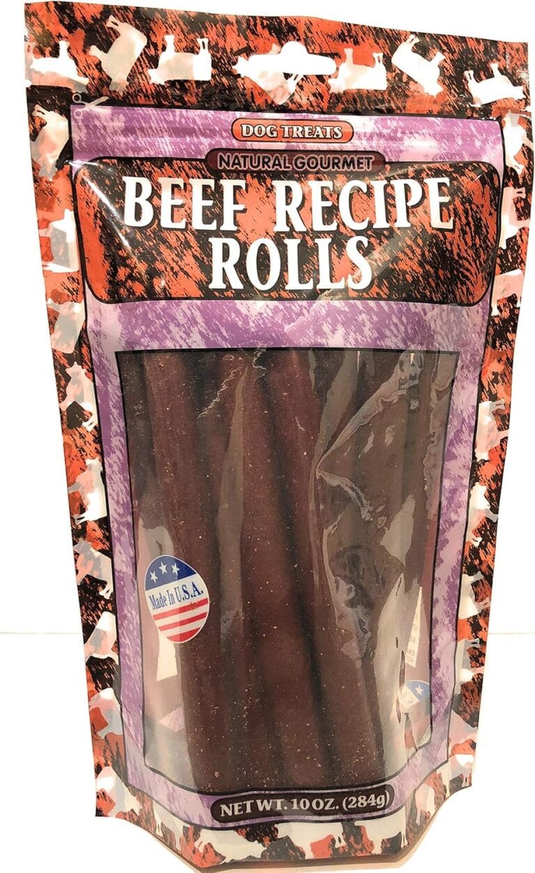 Beef Recipe Rolls Dog Treat, Made in USA, 10oz Pouch
