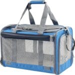 Large Cat Carriers Dog Soft Sided Carriers Cat Soft Sided Carriers Airline Approved Kitten Carrier Reptile Carrier Squirrel Carrier Guinea Pig Carrier(Large_Blue)