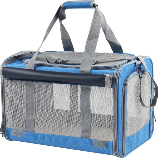 Large Cat Carriers Dog Soft Sided Carriers Cat Soft Sided Carriers Airline Approved Kitten Carrier Reptile Carrier Squirrel Carrier Guinea Pig Carrier(Large_Blue)