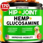 Hemp Hip and Joint Supplement for Dogs - Glucosamine for Dogs - 170 Dog Joint Pain Relief Treats - Chondroitin, Hemp Oil, MSM - Mobility & Flexibility Support - Advanced Care Health - Made in USA