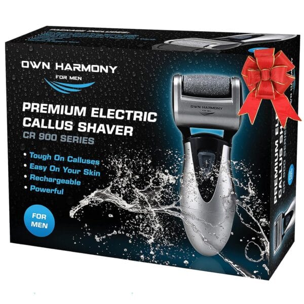 Electric Callus Remover: Rechargeable Electronic Foot File CR900 by Own Harmony(Tested Most Powerful) Best Pedicure Tools w 3 Rollers Professional Pedi Feet Care Sander for Cracked Heels and Hard Skin