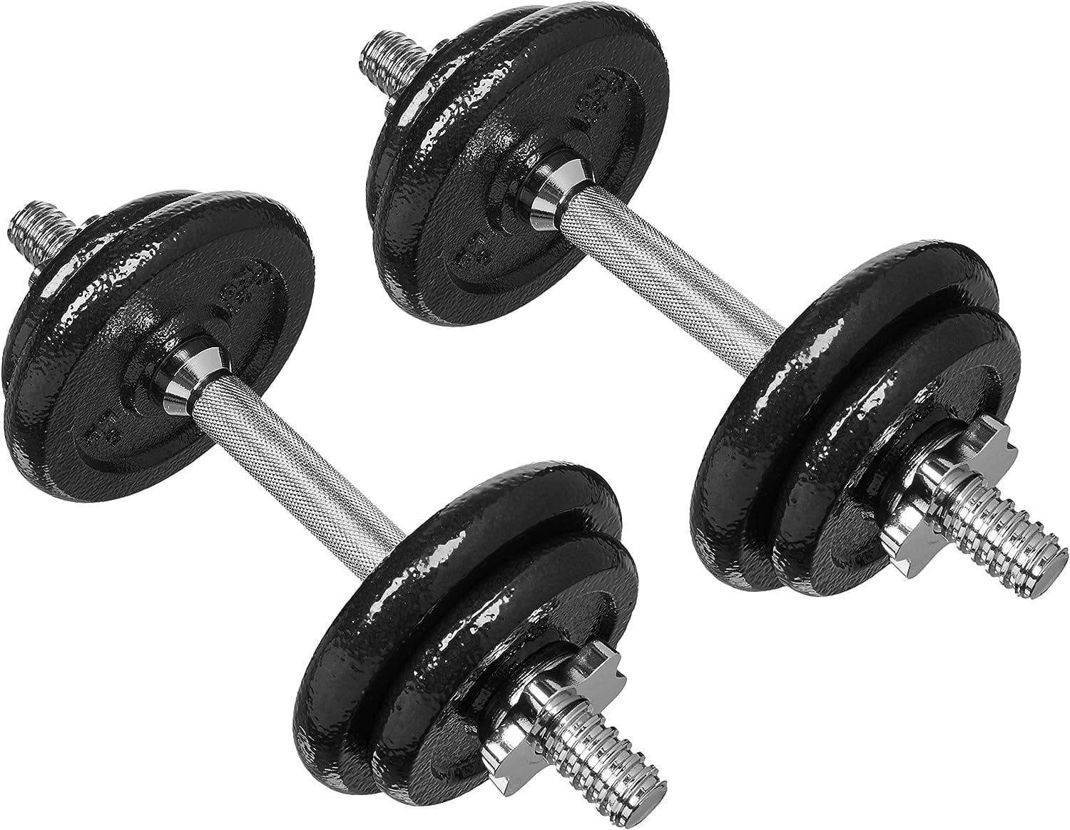 Amazon Basics Adjustable Dumbbell Hand Weight Set, 38 pound, Black Amazon Basics Adjustable Dumbbell Hand Weight Set, 38 pound, Black