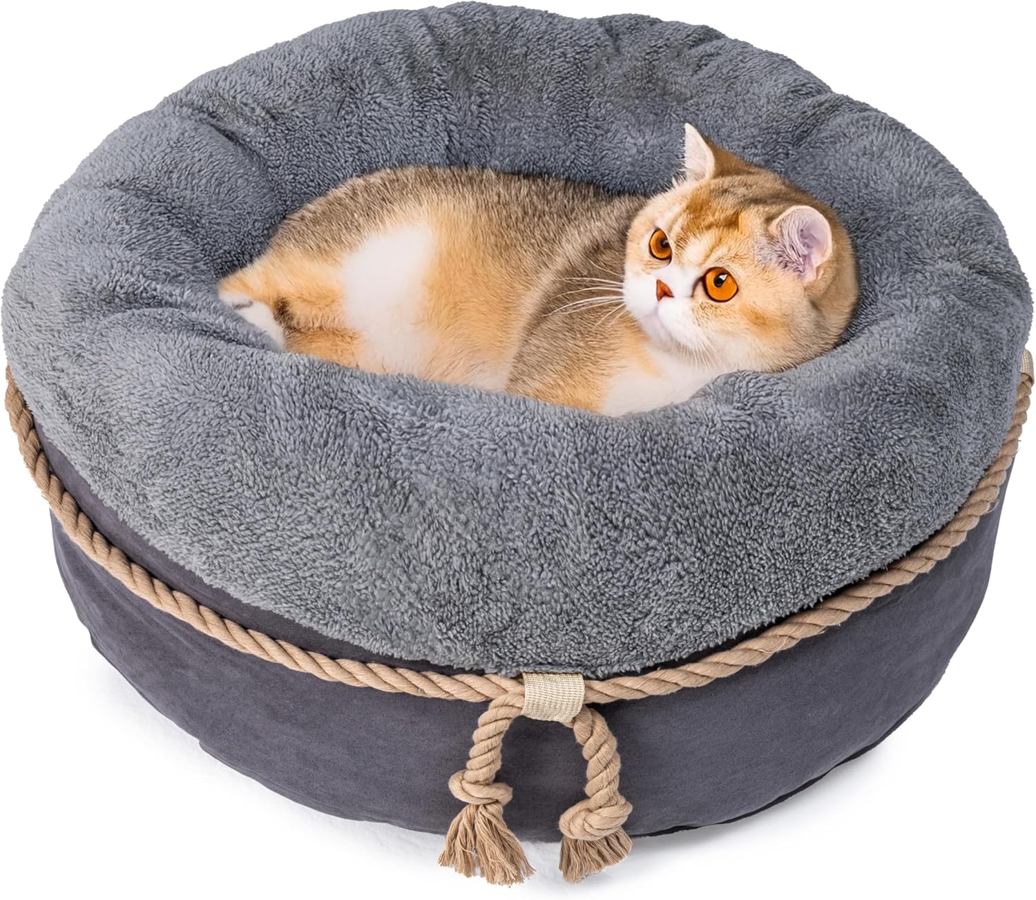 pesen Cat Bed & Small Dog Bed with Supportive Walls, Thick Bottom, Calming Donut Shape, Soft Durable Fabric, 20x20x10 Cat Beds for Indoor Cats pesen Cat Bed & Small Dog Bed with Supportive Walls, Thick Bottom, Calming Donut Shape, Soft Durable Fabric, 20x20x10 Cat Beds for Indoor Cats