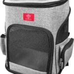 One for Pets The Expandable Backpack Pet Carrier for Small Cats and Dogs, Foldable Dog Carrier Backpack with Inner Safety Leash, Travel Pet Carrier (Gray)