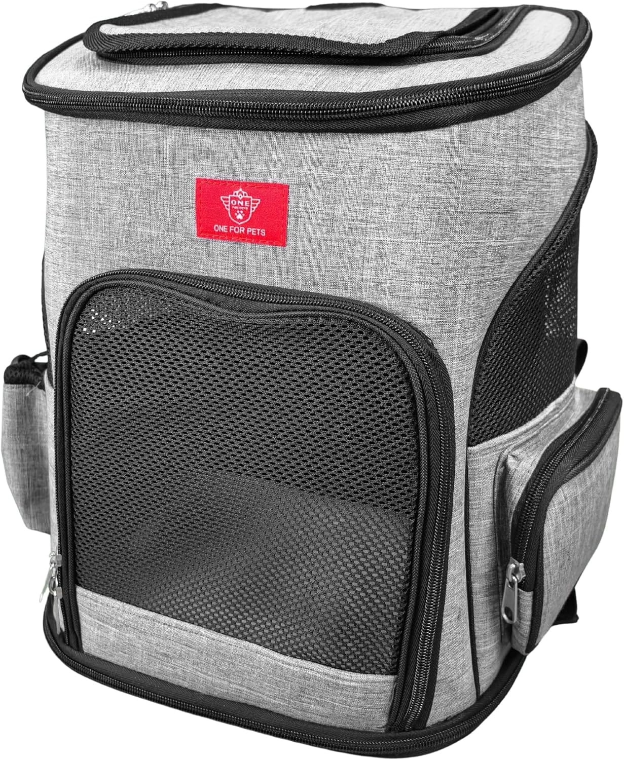 One for Pets The Expandable Backpack Pet Carrier for Small Cats and Dogs, Foldable Dog Carrier Backpack with Inner Safety Leash, Travel Pet Carrier (Gray) One for Pets The Expandable Backpack Pet Carrier for Small Cats and Dogs, Foldable Dog Carrier Backpack with Inner Safety Leash, Travel Pet Carrier (Gray)