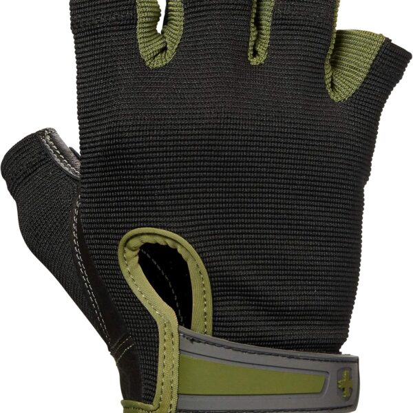 Harbinger Power Non-Wristwrap Workout Weightlifting Gloves with StretchBack Mesh and Leather Palm