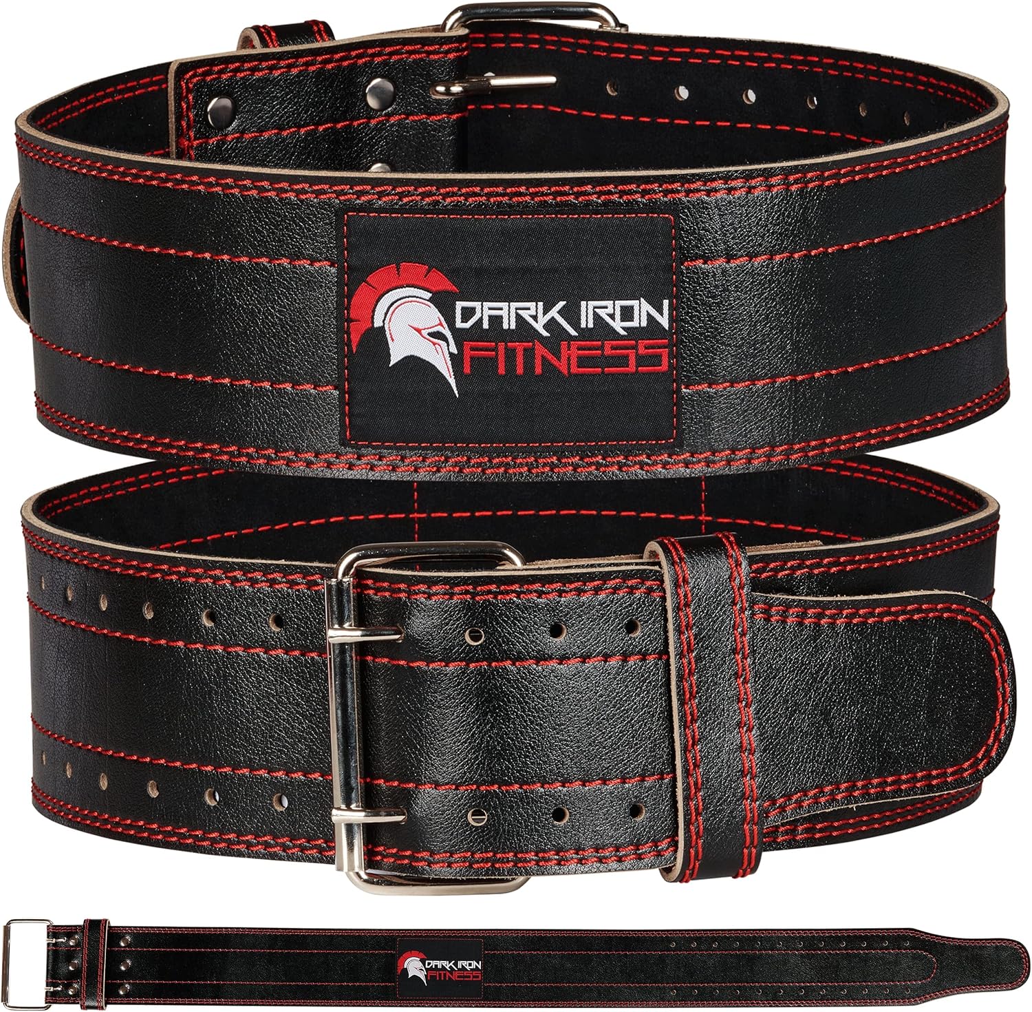Dark Iron Fitness Weight Lifting Belt for Powerlifting Deadlift Training, Premium Leather for Core Support Gym Strength Workout Dark Iron Fitness Weight Lifting Belt for Powerlifting Deadlift Training, Premium Leather for Core Support Gym Strength Workout