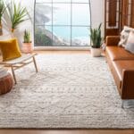 SAFAVIEH Area Rug 8x10 - Arizona Shag Collection - Large - Ivory & Beige, Moroccan Design, Non-Shedding & Easy Cleaning, Ultra Plush Thick Pile, Ideal for Living Room, Bedroom, Dining Space (ASG741A)