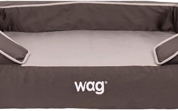 Sealy Lux Pet Dog Bed | Quad Layer Technology with Memory Foam, Orthopedic Foam, and Cooling Energy Gel. Machine Washable Cover. Small, Modern Gray