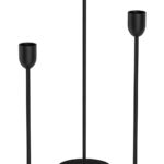 ChefBee Black Tall Candle Candlestick Holder, 3PCS Taper Pillar Candle Sticks Stand Holders Decor, Centerpiece Dining Table Wedding Festive Fireplace Mantle Vintage Room Decorations, Housewarming Gift