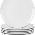 10 Strawberry Street Simply White 7.5" Coupe Salad Plate, Set of 6