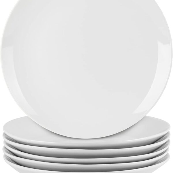 10 Strawberry Street Simply White 7.5" Coupe Salad Plate, Set of 6