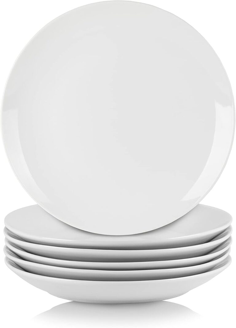 10 Strawberry Street Simply White 7.5" Coupe Salad Plate, Set of 6