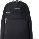 Securtex Anti-theft Vacation Travel Backpack 10x13" Slash-Resistant Nylon Daypack w/RFID, Black