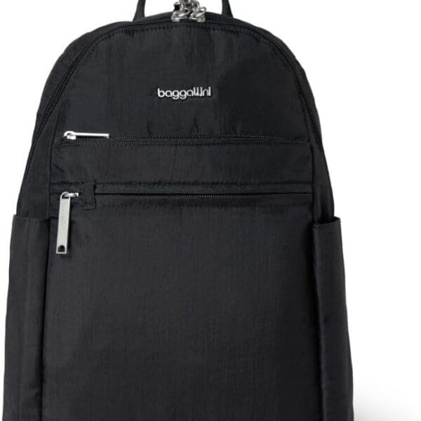 Securtex Anti-theft Vacation Travel Backpack 10x13" Slash-Resistant Nylon Daypack w/RFID, Black