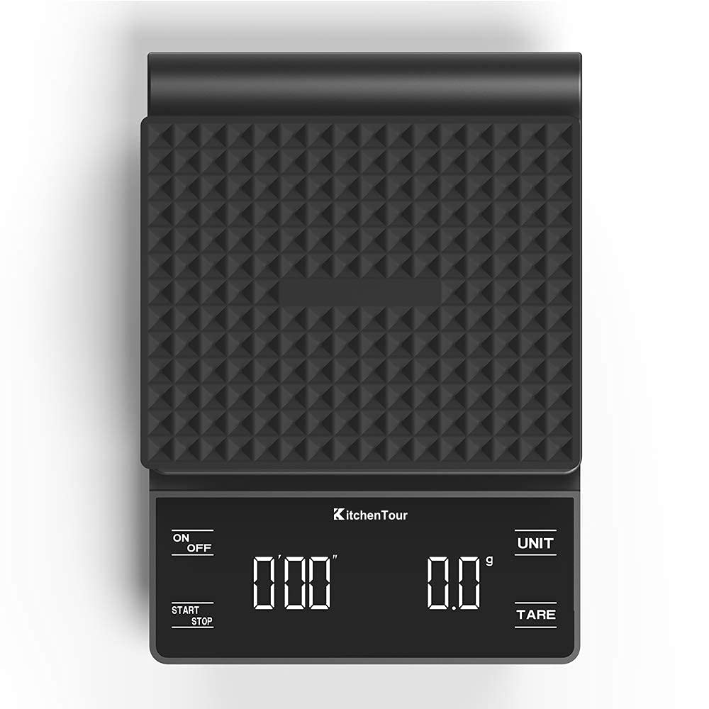 KitchenTour Coffee Scale with Timer 3kg/0.1g High Precision Pour Over Drip Espresso Scale with Back-Lit LCD Display (Batteries Included) KitchenTour Coffee Scale with Timer 3kg/0.1g High Precision Pour Over Drip Espresso Scale with Back-Lit LCD Display (Batteries Included)