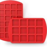 SILIVO Silicone Brownie Pan with Dividers(2 Pack) - 12+24-Cavity Brownie Baking Pan, Non-Stick Silicone Molds for Brownie Bites, Keto Fat Bombs, Fudges and Chocolates