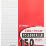 Top Flight Filler Paper, 10.5 x 8 Inches, College Rule, 150 Sheets (12302)