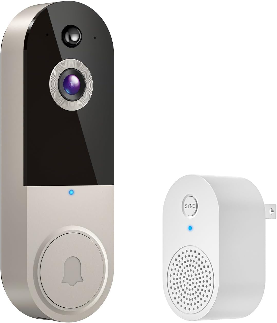 1080p Wireless Video Doorbell Camera, AI Human Detection, 2-Way Talk, Live View, Night Vision, Cloud Storage, 2.4G WiFi Only, Battery Powered, Indoor Outdoor Surveillance (Linen) 1080p Wireless Video Doorbell Camera, AI Human Detection, 2-Way Talk, Live View, Night Vision, Cloud Storage, 2.4G WiFi Only, Battery Powered, Indoor Outdoor Surveillance (Linen)