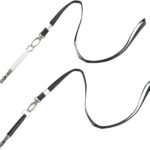 Professional Dog Training Whistle Set, 2 Pack with Lanyards Ultrasonic Silent Recall Whistles Black and White