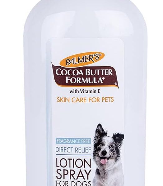 Palmer's for Pets Cocoa Butter Formula Direct Relief Lotion Spray for Dogs with Vitamin E | Fragrance Free Dog Lotion for Dry Itchy Skin | Palmer's Spray On Lotion for Dogs - 8 oz (FF15584)