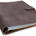 Genuine Leather Photo Album 4"x6" 120 Pockets with 30 Sheets of Writing Paper, 6-Ring Binder, Snap Closure