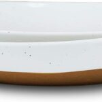 Mora Ceramic Large Serving Bowls- Set of 2 Oval Platters for Entertaining. Modern Kitchen Dishes for Dinner, Fruit, Salad, Turkey, etc. Oven, Dishwasher Safe, 55/35 oz, 13.5" / 11.8" - Vanilla White