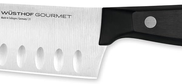 WSTHOF Gourmet 5" Hollow Edge Santoku Knife, Black