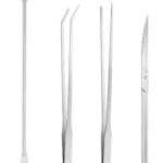 Ohtomber Aquascape Tools Aquarium Kit - 4PCS Terrarium Supplies Include Long Tweezers for Terrarium, Feeding Tongs, Aquarium Scissors, Algae Scraper for Fish Tank Cleaning Plant Trimming