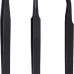 3PCS Precision Tweezers Set, Upgraded Anti-Static Stainless Steel of Tweezers, for Electronics, Soldering, Laboratory Work, Jewelry-Making, Model, Craft