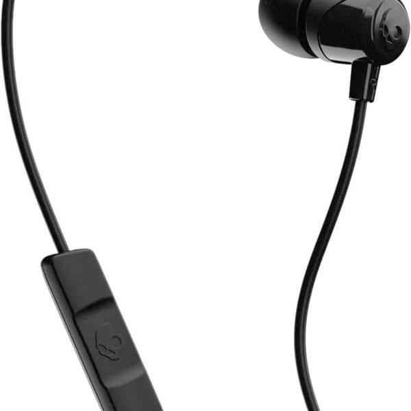 Skullcandy Jib Wired Earbuds with 3.5mm AUX Plug, Noise Isolating Fit, In-Line Microphone Call and Track Control, Convenient for Travel - Black