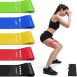 Resistance Bands for Working Out, Exercise Bands Resistance Bands Set with 5 Resistance Levels, Multi-Colored Workout Bands for Indoor & Outdoor Fitness, Leg Strength Training, Yoga