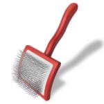 Dog Slicker Brush for Doodle Grooming,Dog Brush for Poodles,Long Pin Haired Pet Slicker Brush for Goldendoodles, Labradoodles,Bernedoodles (Red)