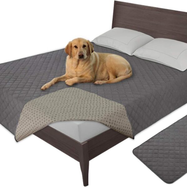 Easy-Going 100% Waterproof Dog Bed Cover, Non-Slip Pet Blanket for Furniture, Washable Couch Cover, Repleasement Sofa Cover (68x82 in,Gray)