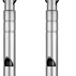 2PCS Titanium Whistle, 120db Safety Whistle with Lanyard, Outdoor Loud Emergency Whistles for Life Saving, Sports, Dog Training, Hiking, Life Saving