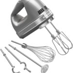 KitchenAid 9-Speed Digital Hand Mixer with Turbo Beater II Accessories and Pro Whisk - Contour Silver