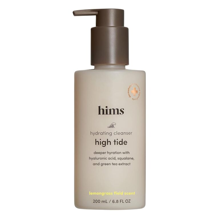 hims High Tide Hydrating Daily Cleanser for Men - Gentle Face Cleanser with Hyaluronic Acid, Squalane and Green Tea Extract - Lemongrass Field Scent