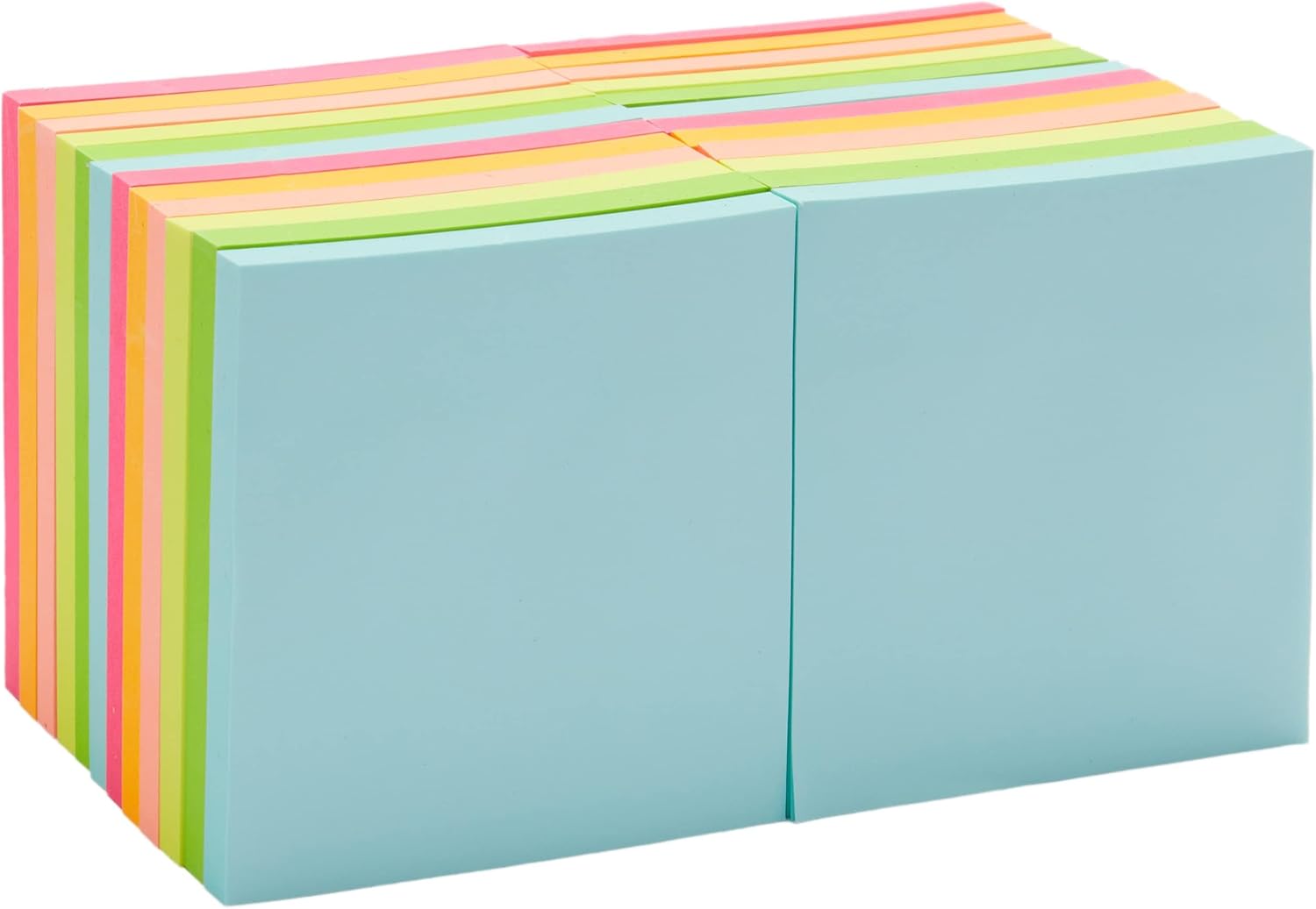 Amazon Basics Square Sticky Notes, Office Supplies for Desk, 3-x-3-inch, 24-Pack, Assorted Colors Amazon Basics Square Sticky Notes, Office Supplies for Desk, 3-x-3-inch, 24-Pack, Assorted Colors
