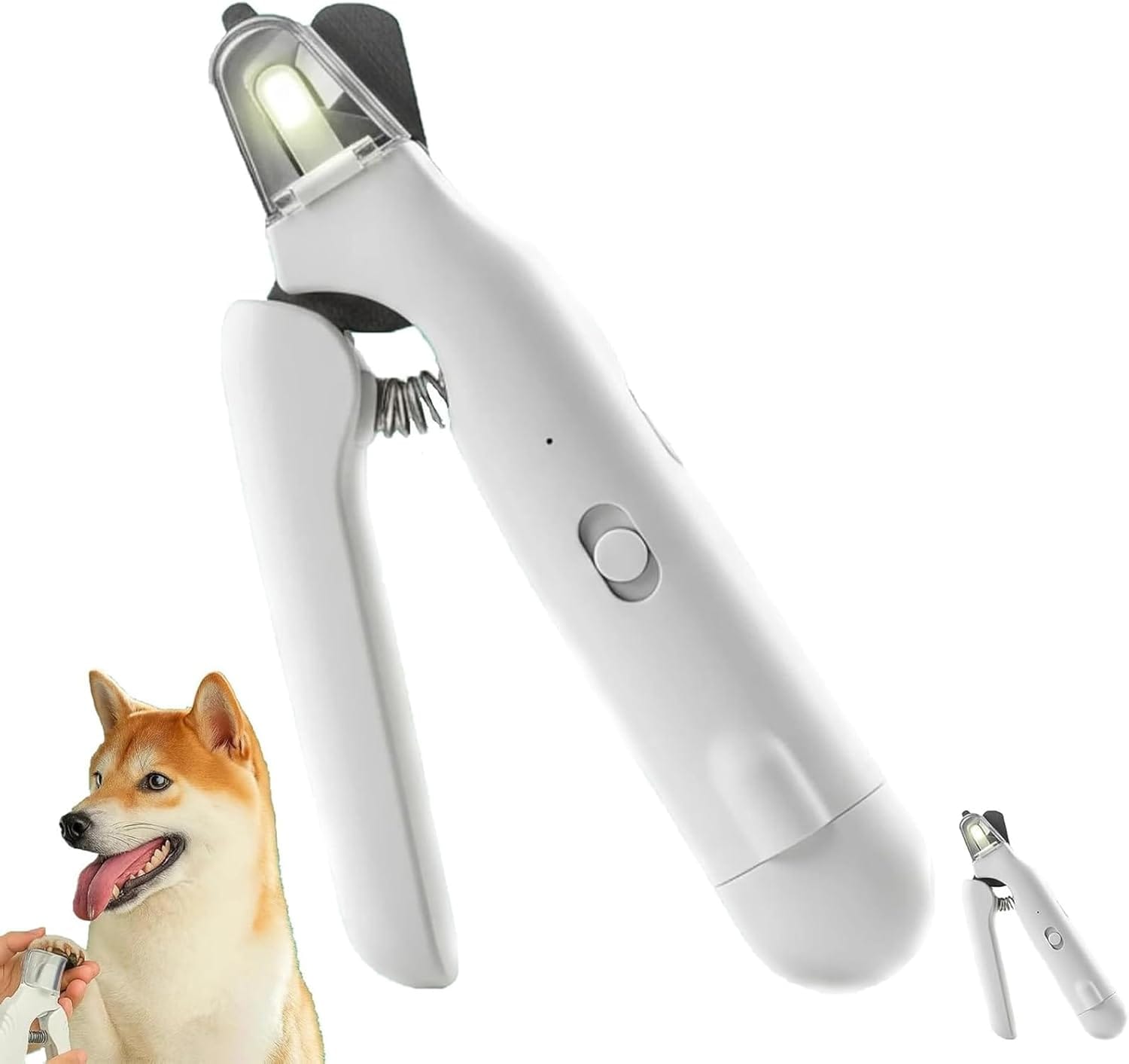Pet Nail Trimmer with Light, 2 in 1 Nail Clipper and Grinder for Most Animals, Nail Trimmers for Dogs with Guard, Precise Cat & Dog (White) Pet Nail Trimmer with Light, 2 in 1 Nail Clipper and Grinder for Most Animals, Nail Trimmers for Dogs with Guard, Precise Cat & Dog (White)