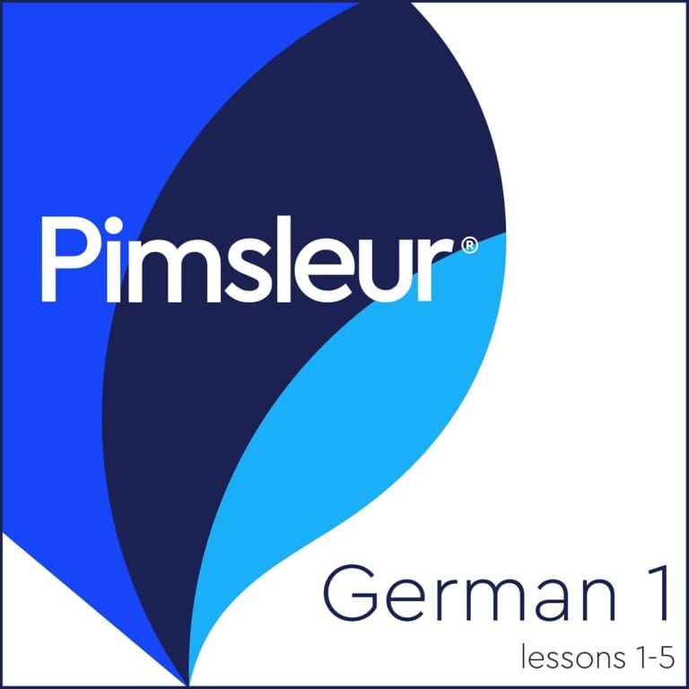 Pimsleur German Level 1 Lessons 1-5 Volume 1: Learn to Speak, Read, and Understand German with Pimsleur Language Progams.