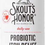 SKOUT'S HONOR Probiotic Itch Relief Spray for Pets - Non-Medicated, Fragrance-Free, Natural, Vegan, Long-Lasting Relief, with Soothing Aloe & Avocado Oil, 8 oz