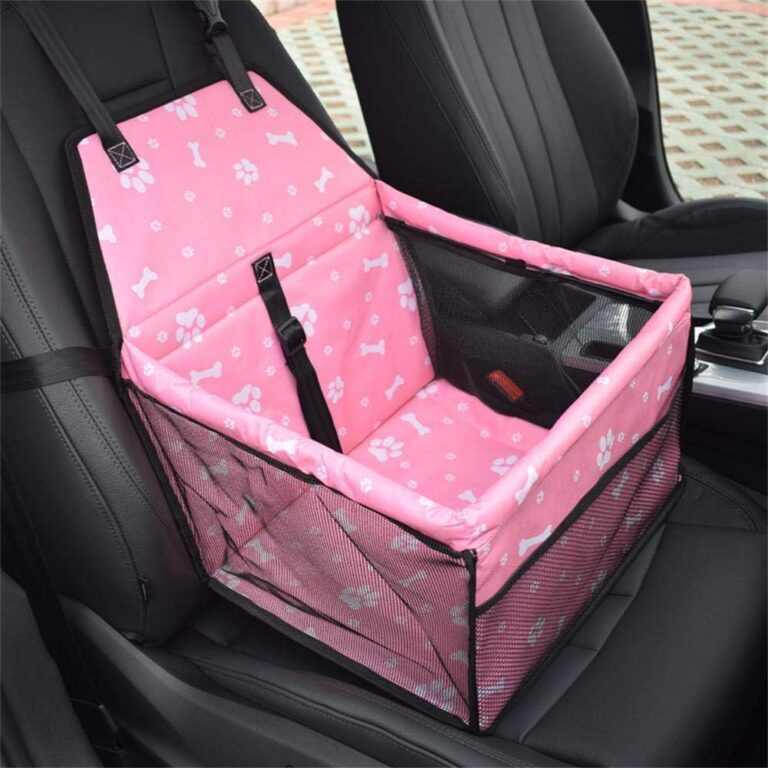 Myuilor Pet Dog Car Booster Seat Carrier,Portable Foldable Carrier with Seat Belt for Dog Cat up to 30lbs