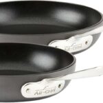 All-Clad HA1 Hard Anodized Non Stick Fry Pan Set 2 Piece, 8, 10 Inch, Induction, Oven Broiler Safe 500F, Pots and Pans Set, Kitchen Frying Pans, Skillets, Premium Cookware, Home, Dishwasher Safe Black
