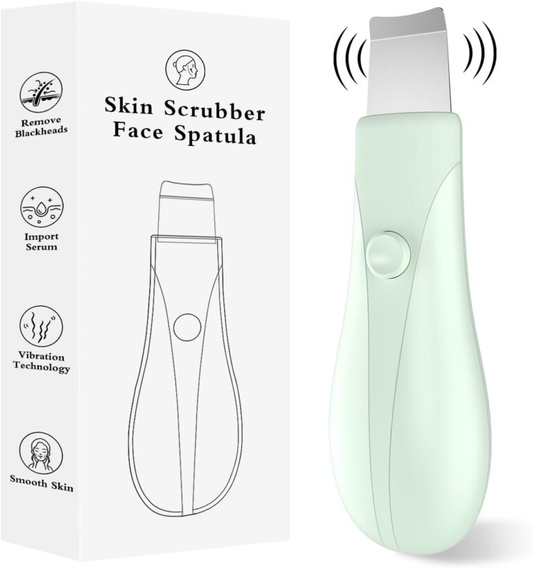 Dual-Mode Blackhead Remover Tools- Skin Scrubber Face Spatula | Battery/Handheld Face Scraper for Deep Cleansing, Skin Care Tool for Men and Women (Green)