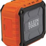 Klein Tools AEPJS1 Bluetooth Speaker, Wireless Portable Jobsite Speaker Plays Audio and Answers Calls Hands Free, IPX5, Worksite Ready