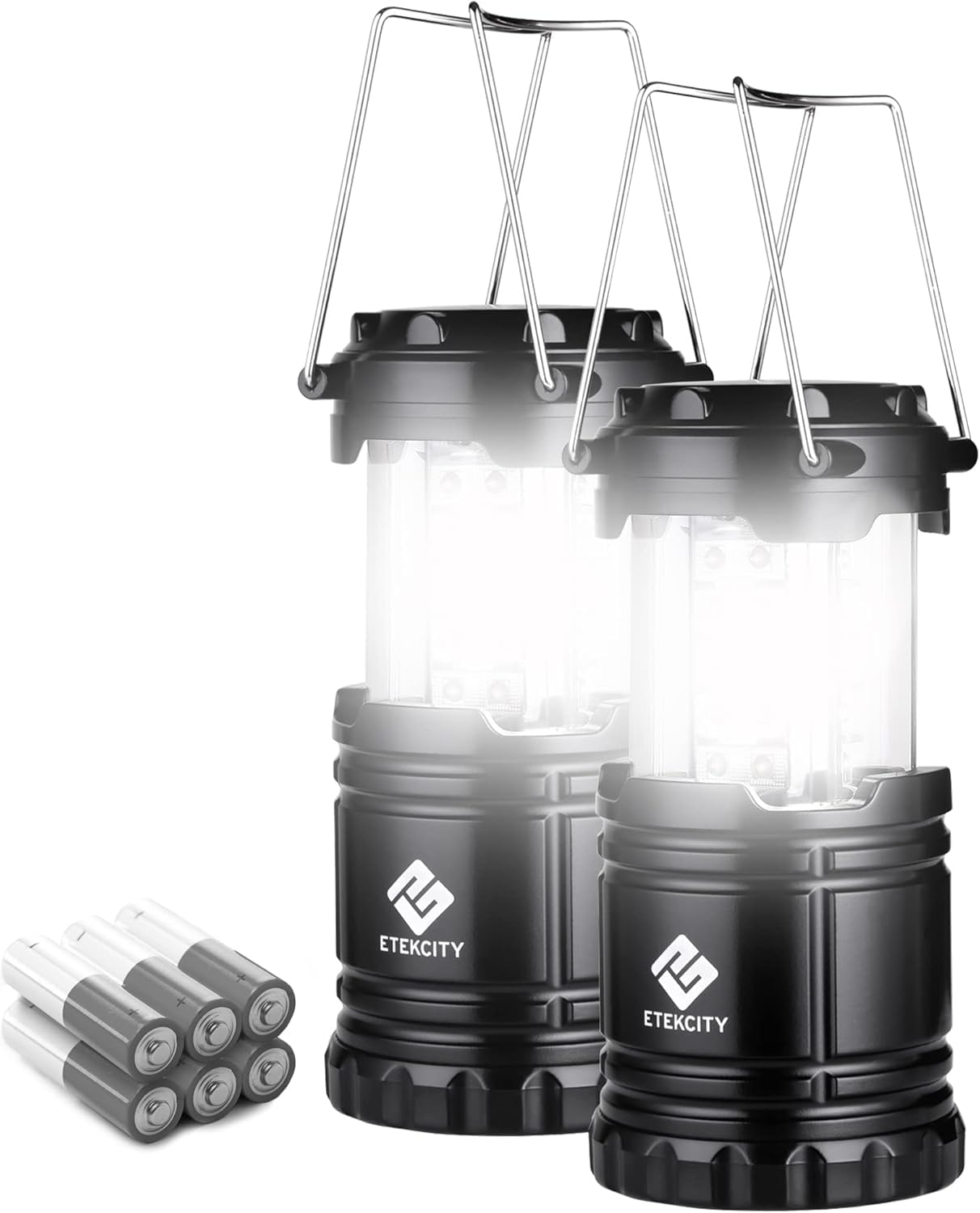 Etekcity Lantern Camping Essentials Lights, Led Flashlight for Power Outages, Survival Gear and Supplies for Emergency, Hurricane Preparedness Items , Battery Operated Lamp, 2 Pack, Black Etekcity Lantern Camping Essentials Lights, Led Flashlight for Power Outages, Survival Gear and Supplies for Emergency, Hurricane Preparedness Items , Battery Operated Lamp, 2 Pack, Black